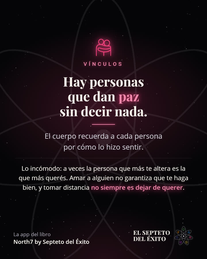 Hay personas que dan paz sin decir nada.